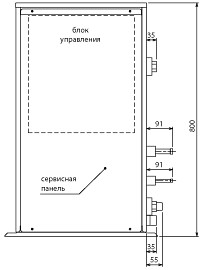 Размеры теплообменного блока Mitsubishi Electric